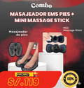 Combo Masajeador EMS Pies + Mini Massage Stick Recargable