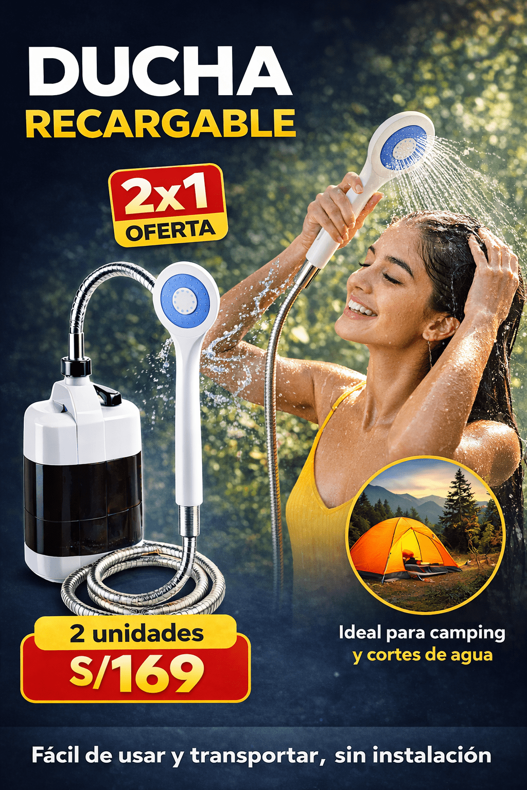 DUCHA PORTATIL 🚿 MULTIFUNCIONAL 🛀🛀🚿